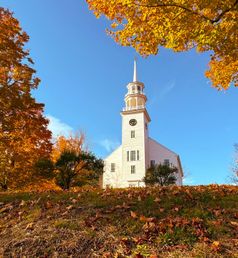 Woodstock in Vermont in de herfst